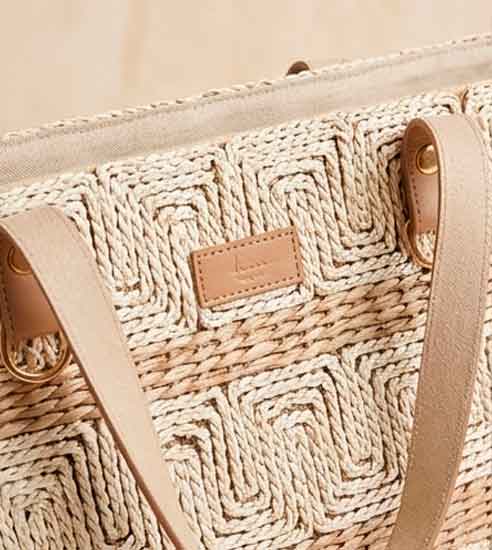 Bolsa Feminina de Tricô Artesanal Bege - Imagem 5