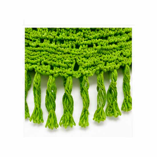 Conjunto de Crochê Verde Feminino – Top e Saia com Franjas - Imagem 5